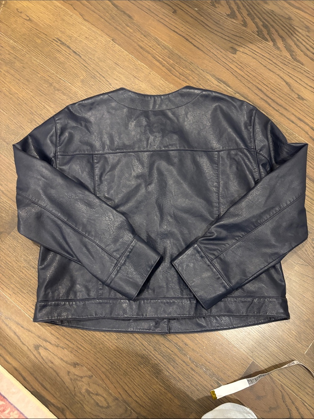 Maeve Collarless Vegan Leather Jacket sold at Anthropologie - Picture 8 of 10